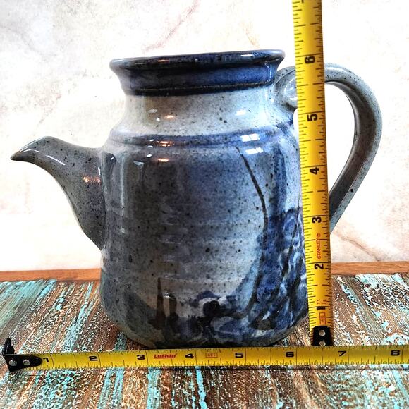 Signed Handcrafted MCM Floral Ceramic Pitcher-Mid Century Pottery-Artist Signed - Picture 10 of 10